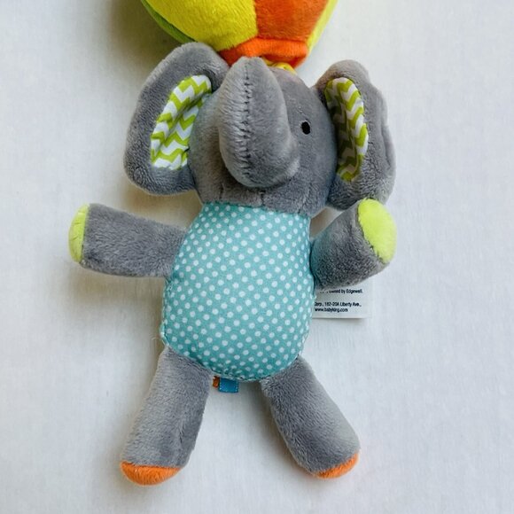 Playtex Baby Toy Pull Down Wiggler Elephant Textured Vibrates Plush Crib Trolley - Picture 2 of 9